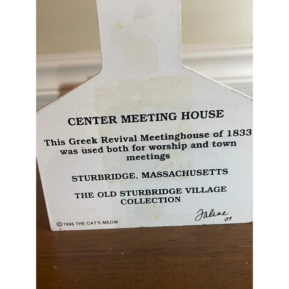 The Cats Meow Village Center Meeting House Old Sturbridge Village Wood 2pcs